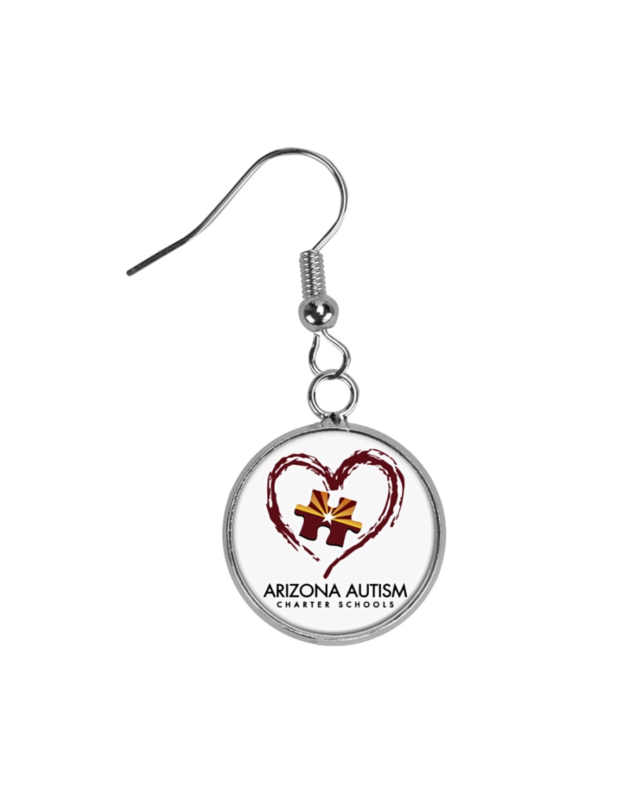 AZACS - Heart 1 Circle Earrings