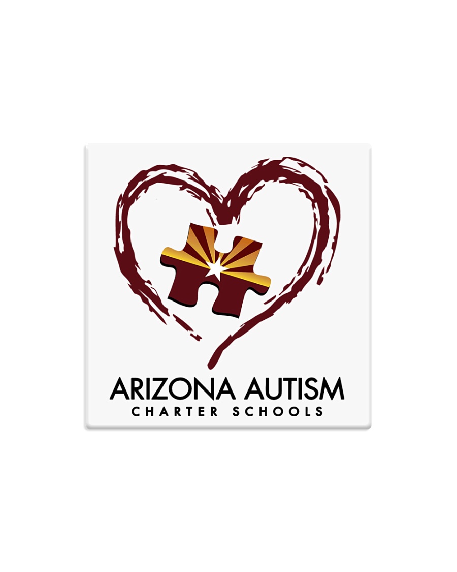 AZACS - Heart 1 Square Magnet