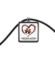 AZACS - Heart 1 Cord Rectangle Necklace thumbnail