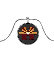 AZACS - Arizona Autism Charter School 2 Metallic Circle Necklace thumbnail