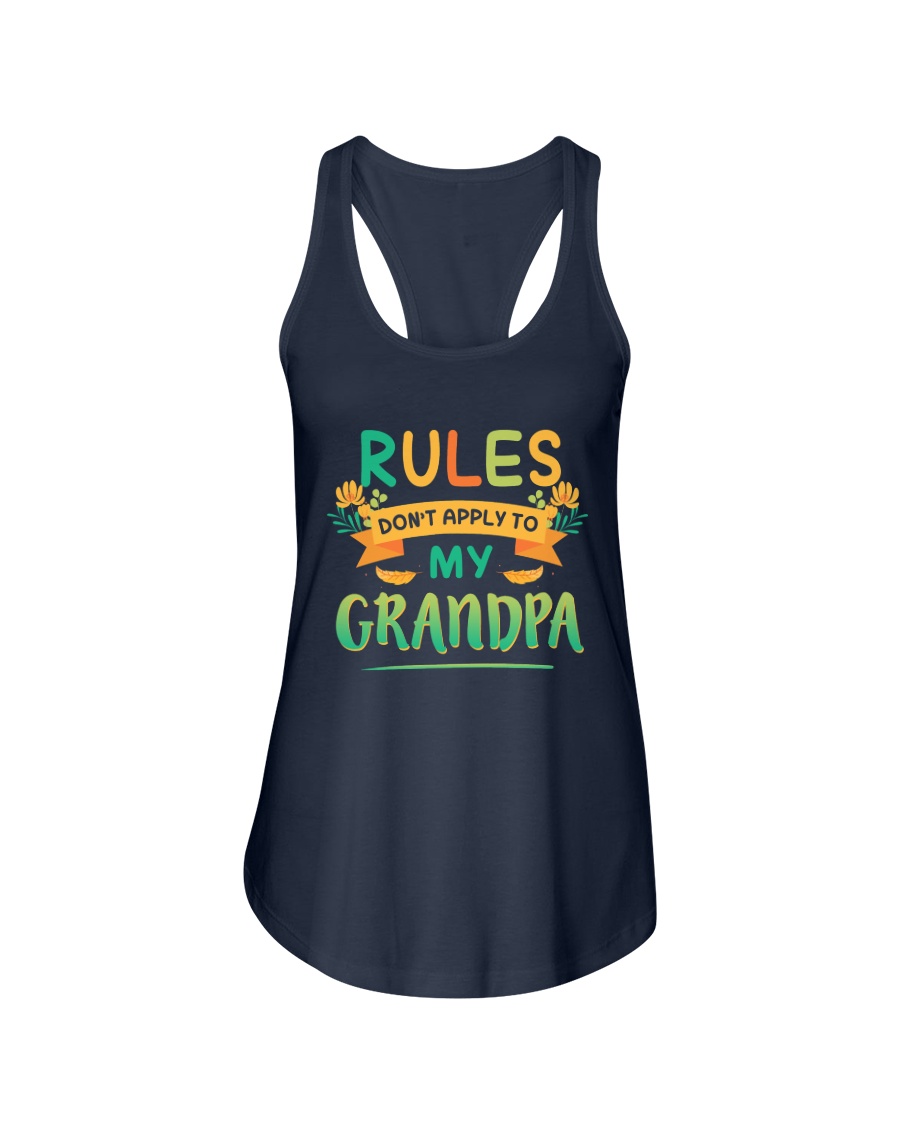 RULES DON'T APPLY TO MY GRANDPA Ladies Flowy Tank