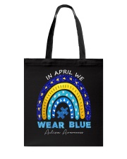 In April We Wear Blue Tote Bag tile
