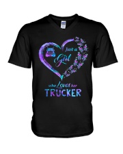 Just A Girl V-Neck T-Shirt tile