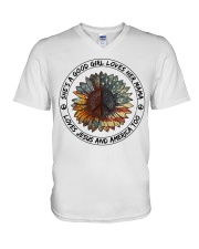 She's A Good Girl V-Neck T-Shirt tile