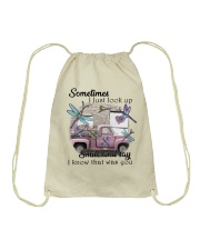 Sometimes I just look up smile and say I know Drawstring Bag tile