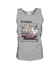 Sometimes I just look up smile and say I know Unisex Tank tile