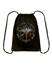 And I Think To Myself Drawstring Bag tile