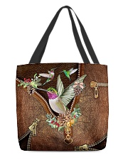 Hummingbird Leather Pattern Print All-over Tote front