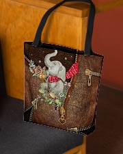 All I Want For Christmas Leather Pattern Print All-over Tote aos-all-over-tote-lifestyle-front-02