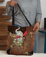 All I Want For Christmas Leather Pattern Print All-over Tote aos-all-over-tote-lifestyle-front-10
