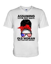 Assuming I'm Just An Old Woman V-Neck T-Shirt tile