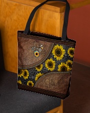 Just a girl who loves sunflower Leather pattern All-over Tote aos-all-over-tote-lifestyle-front-02