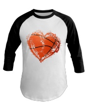 Basketball Heart Valentine Baseball Tee tile