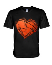 Basketball Heart Valentine V-Neck T-Shirt tile