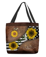 Sunflower Leather Pattern Print All-over Tote front