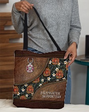 I Love My Firefighters Leather Pattern Print All-over Tote aos-all-over-tote-lifestyle-front-10
