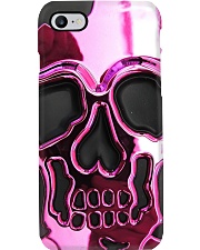 Pink Skull Metal Pattern Print Phone Case i-phone-8-case