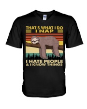 What I Do V-Neck T-Shirt tile