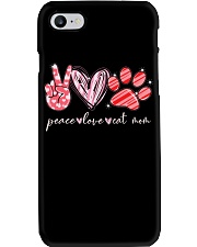 Peace Love Cat Mom Valentine Phone Case tile