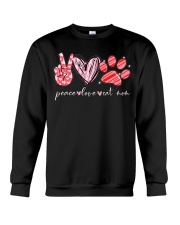 Peace Love Cat Mom Valentine Crewneck Sweatshirt tile
