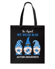 In April We Wear Blue Tote Bag tile