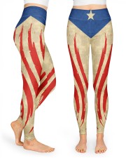 Puerto Rican Flag High Waist Leggings front
