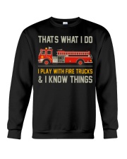 Play With Fire Trucks Crewneck Sweatshirt tile