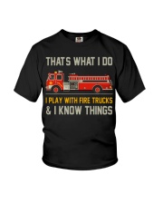 Play With Fire Trucks Youth T-Shirt tile