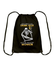 We're Gonna Sit Here Drink Beer Drawstring Bag tile