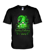 Lucky Fishing T-shirt V-Neck T-Shirt tile