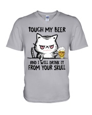 Touch my Beer V-Neck T-Shirt tile
