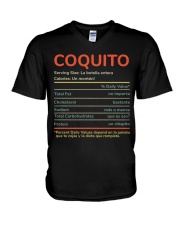 Coquito Funny Facts Retro V-Neck T-Shirt tile