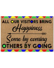 All Our Visitors coir pattern print Doormat 22.5" x 15" front