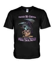 Touch My Coffee V-Neck T-Shirt tile