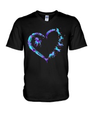 Love Unicorn V-Neck T-Shirt tile