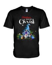 Christmas Begins With Christ V-Neck T-Shirt tile