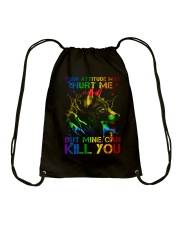 Your Attitude May Hurt Me Drawstring Bag tile