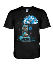 Paws For The Cure V-Neck T-Shirt tile