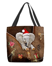 Christmas Leather Pattern Print Tote All-over Tote back