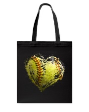 Softball Heart Valentine Tote Bag tile