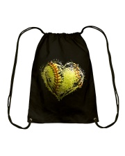 Softball Heart Valentine Drawstring Bag tile