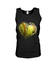 Softball Heart Valentine Unisex Tank tile