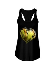Softball Heart Valentine Ladies Flowy Tank tile