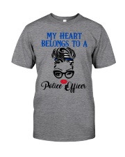 My Heart Belongs To A Police Officer Classic T-Shirt front