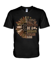 Be A Brown Sugar Bae V-Neck T-Shirt tile