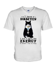 I have diabetes V-Neck T-Shirt tile