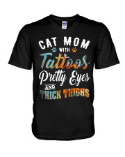 Cat Mom V-Neck T-Shirt tile