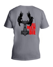 ALL MEN MUST DIE - VIKING RAVEN TEE V-Neck T-Shirt tile