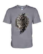 Odin's Ravens Huginn and Muninn V-Neck T-Shirt thumbnail