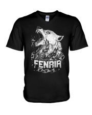 Viking Fenrir Wolf - Viking V-Neck T-Shirt thumbnail